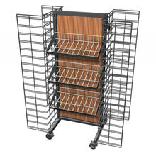 Practical Movable Chromed Steel Keychain Retail Showroom Metal Wire Display Rack For Hanging Items
